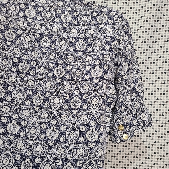 Vtg Gold Hawk Silk Dress Size XS - Picture 5 of 7